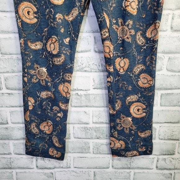 Anthropologie Saturday Sunday S Sophia Floral Paisley Jogger Lounge Pants Comfy - Picture 3 of 7